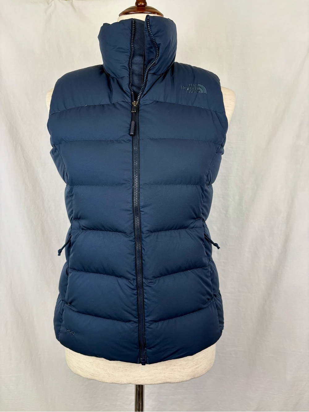 The North Face 700 Fill Goose Down Puffer Vest Navy XS